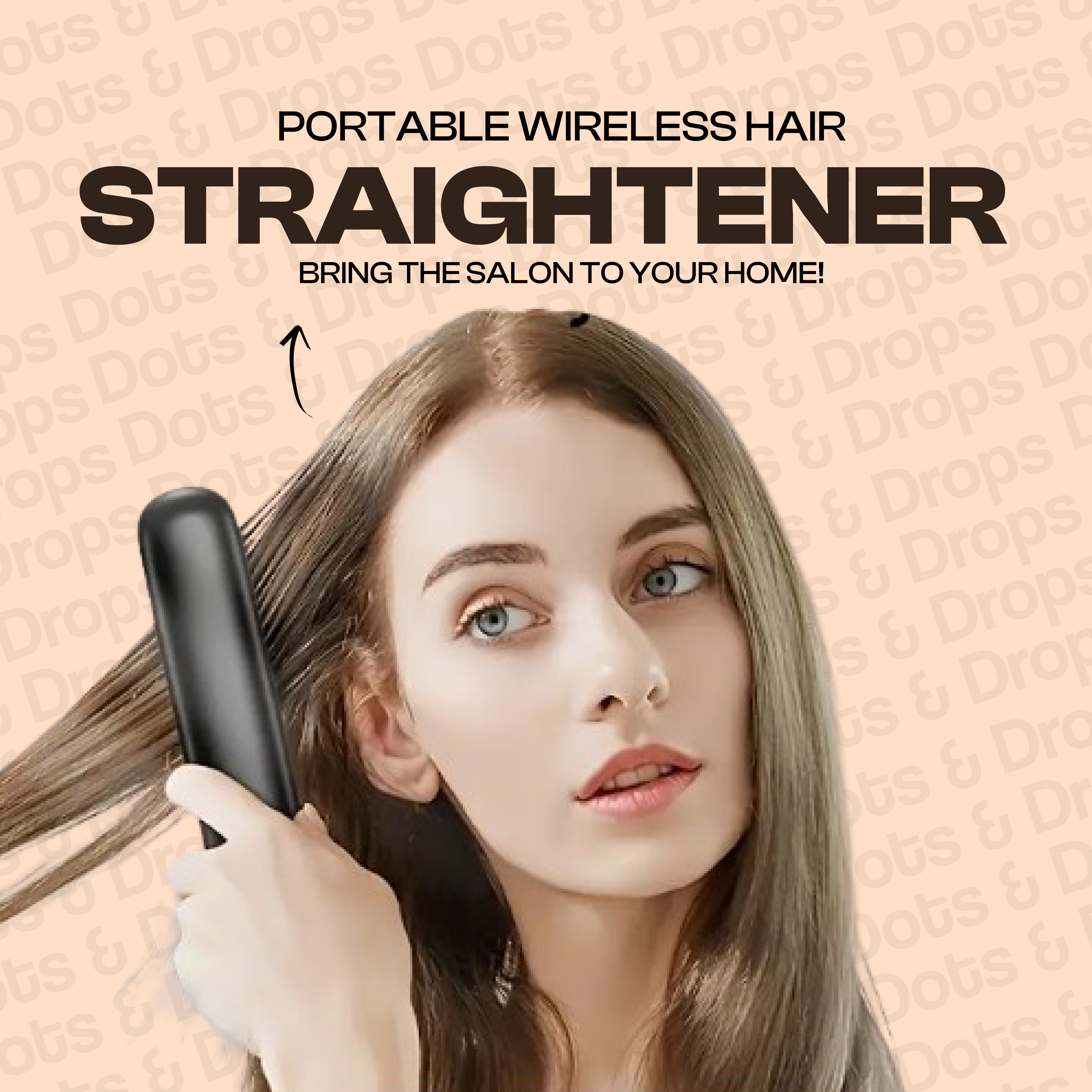 Portable Wireless Hair Straightener Comb