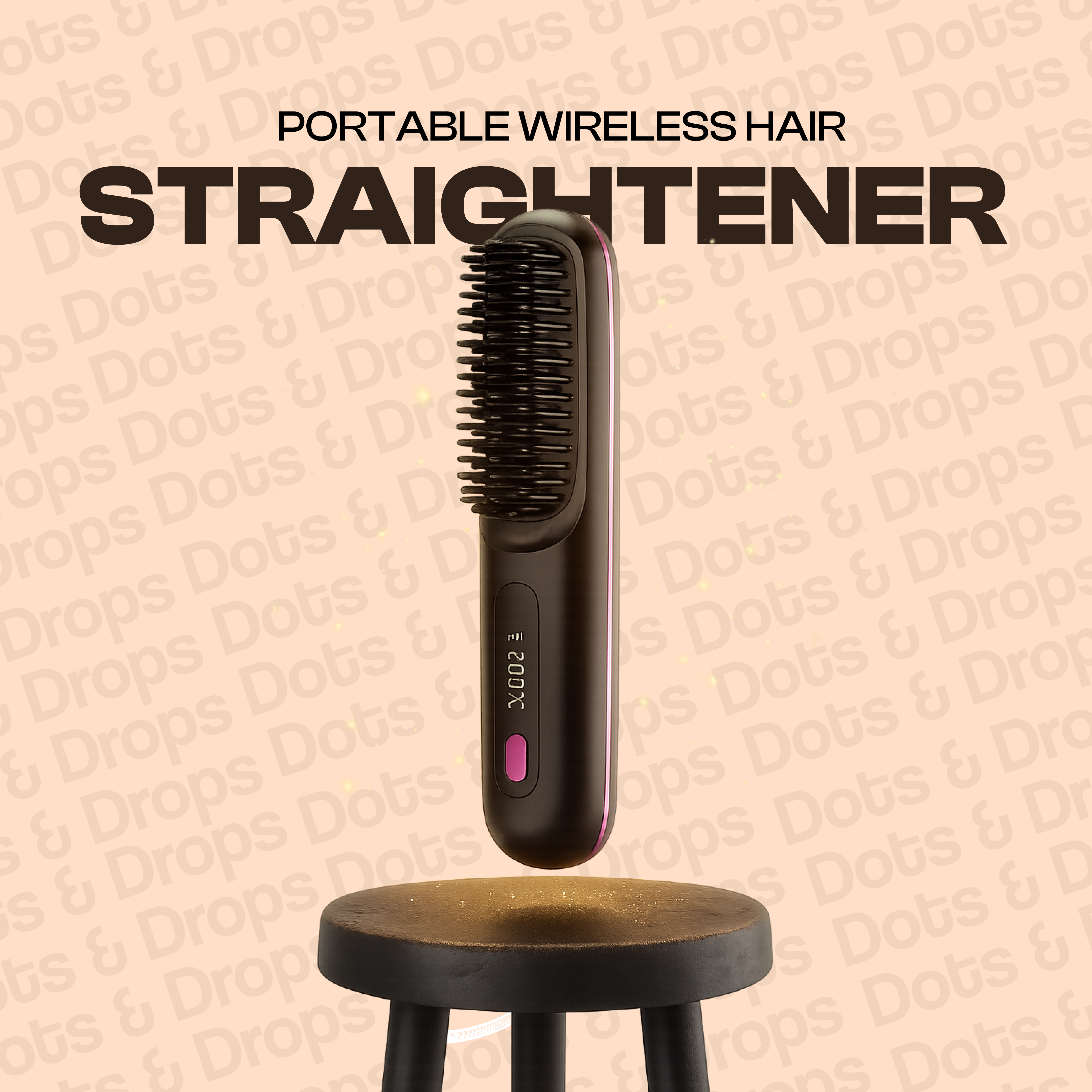 Portable Wireless Hair Straightener Comb